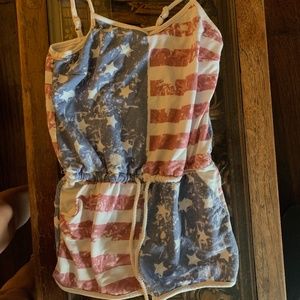 American flag romper